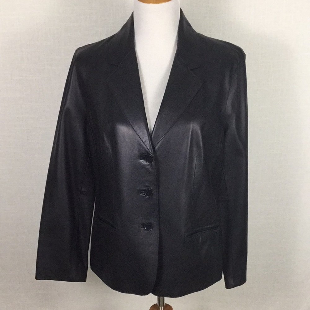 Kate Hill black leather blazer - perfect staple